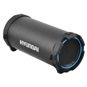 Портативная акустика Hyundai H-PAC220 черный/голубой 10W 1.0 BT/3.5Jack/USB