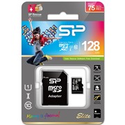 Карта памяти MicroSDXC_128 Gb Silicon Power class 10 75Mb/s Elite / UHS-I R/W 75/15 Mb/s / SP128GBSTXBU1V10SP