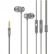 Наушники Harper HV-806 Grey вкладыши вакуумные с микрофоном