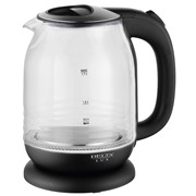 Чайник DELTA LUX DL-1206B черный 2200Вт, 1.7 л,  стекло
