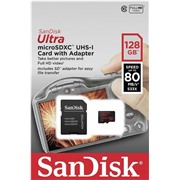 Карта памяти MicroSDXC_128 Gb SanDisk Ultra 80Mb/s SDSQUNS-128G-GN6TA