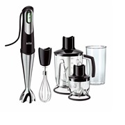 Блендер BRAUN MQ 745 BK 750 Вт, нож из нерж.стали, 2изм., венчик, стакан