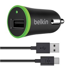 Зарядное устройство автомобильное BELKIN Universal, кабель Type-C 1.8 м, выходной ток 2.1 A, черное, F7U002bt06-BLK ОЗ