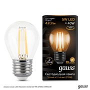  Gauss Лампа Gauss LED Filament Globe E27 5W 2700K 105802105