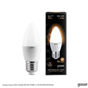  Gauss Лампа Gauss LED Candle 4W E27 2700K 1/10/50 (EB103102104)