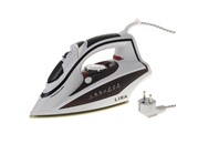 Утюг электрический LIRA LR 0603, 2400 Вт, керамическая подошва, белый-коричневый