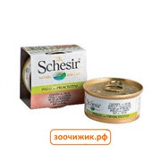 Консервы Schesir для кошек курица+ветчина в бульоне (70гр)