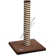 FAUNA INT Когтеточка для кошек CLASSIC в виде столбика из сизаля с основанием 40х40х63см (коричневая)