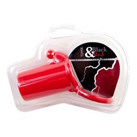 ToyFa Black&amp;Red Насадка на пенис, красная
С клиторальным стимулятором и кольцом для мошонки