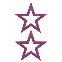 Shots Toys Nipple Sticker Open Stars, фиолетовый
Пэстисы в форме звездочек, с отверстиями для сосков