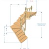 №3.1.5.4. Лестница с разворотом на 180 градусов, с забежными ступенями