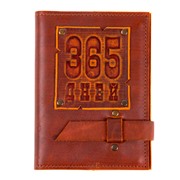 Ежедневник малый 365 дней в кож.облож. недатир. (коричн.)
