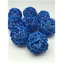 Ротанговые шары 5см В упаковке 8 шт. Цвет: голубой (light blue)