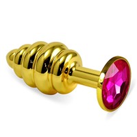 LoveToy Gold Spiral, рубиновый
Золотая анальная втулка с рубиновым кристаллом