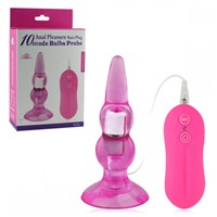 Howells Aphrodisia Anal Pleasure Butt Plug Bulbs Probe, розовый
Анальный вибростимулятор