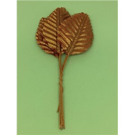 Листочки декоративные 3,8см х 6см. Цвет: 114 orange (оранжевый). Упак 12 листочков.