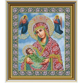 Вышивка бисером  Божией матери "МЛЕКОПИТАТЕЛЬНИЦА" 26х 31см арт.И032