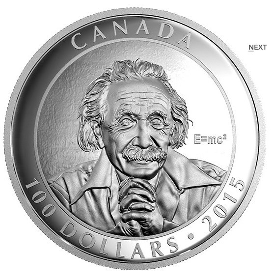 Альберт Эйнштейн – на канадской монете