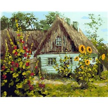 Картина для рисования по номерам "Домик в деревне" арт. GX 3051