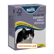 Консервы Bozita для кошек мясные кусочки в соусе с креветками (Tetra Pak) (370 гр)