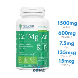 Ca+Mg+Zn+Vitamin K2 D3 90tab
