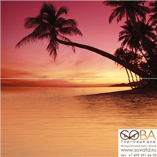 Панно Sunset  P2-2D278 40х40 (из 2 плиток) купить по лучшей цене в интернет магазине стильных обоев Сова ТД. Доставка по Москве, МО и всей России