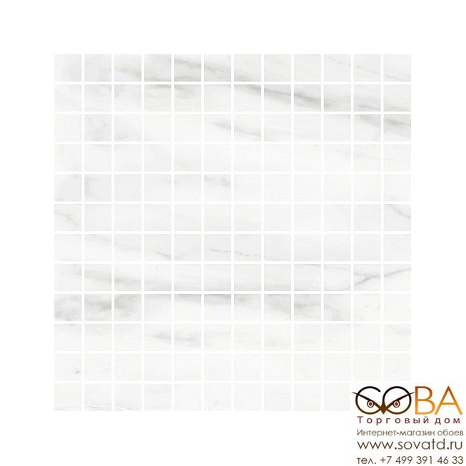 Мозаика Marazzi  Marbleplay Mosaico White 30x30 купить по лучшей цене в интернет магазине стильных обоев Сова ТД. Доставка по Москве, МО и всей России