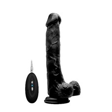 Вибратор Realistic Cock 10 With Scrotum Black SH-REA005BLK