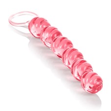 Розовая анальная цепочка Swirl Pleasure Beads - 20 см.