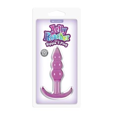 Фиолетовая анальная пробка Jelly Rancher T-Plug Ripple Purple - 10,9 см.