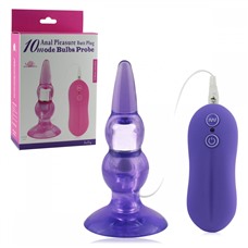 Вибростимулятор анальный Anal Pleasure Butt Plug purple10289005