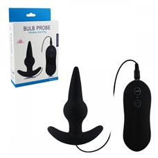 Вибростимулятор анальный черный Bulb Probe Vibrating Anal Plug 10489008