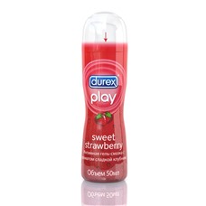 Интимная гель-смазка DUREX Play Sweet Strawberry с ароматом сладкой клубники - 50 мл.