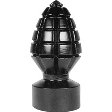 Анальная пробка в виде боеголовки All Black Andreas Dildo - 14,5 см.