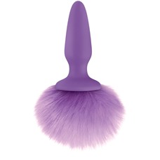 Фиолетовая анальная пробка с фиолетовым заячьим хвостом Bunny Tails Purple