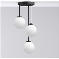Подвесной светильник на три плафона "Идея" белые шары