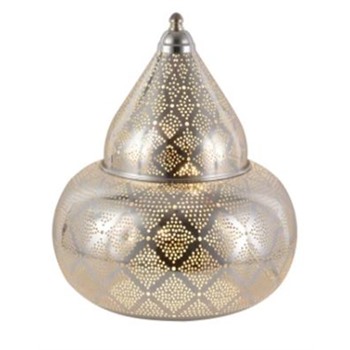 Марокканская лампа серебро 44 см