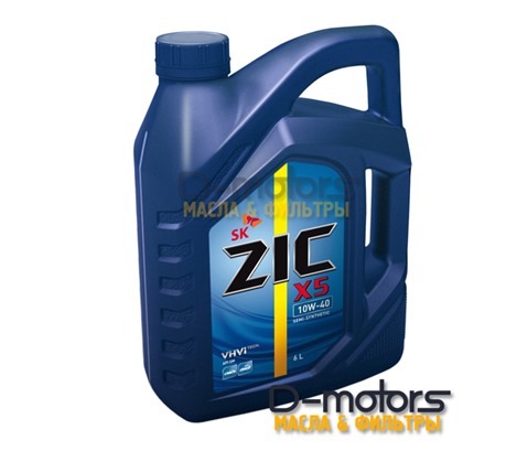 Моторное масло ZIC X5 10W-40 (6л.)