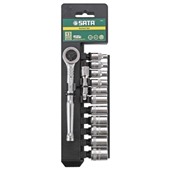 Набор торцевых головок 13 предметов с принадлежностями Metric SATA 09521