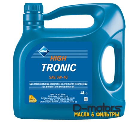 Моторное масло ARAL High Tronic C3 5W-40 (4л.)